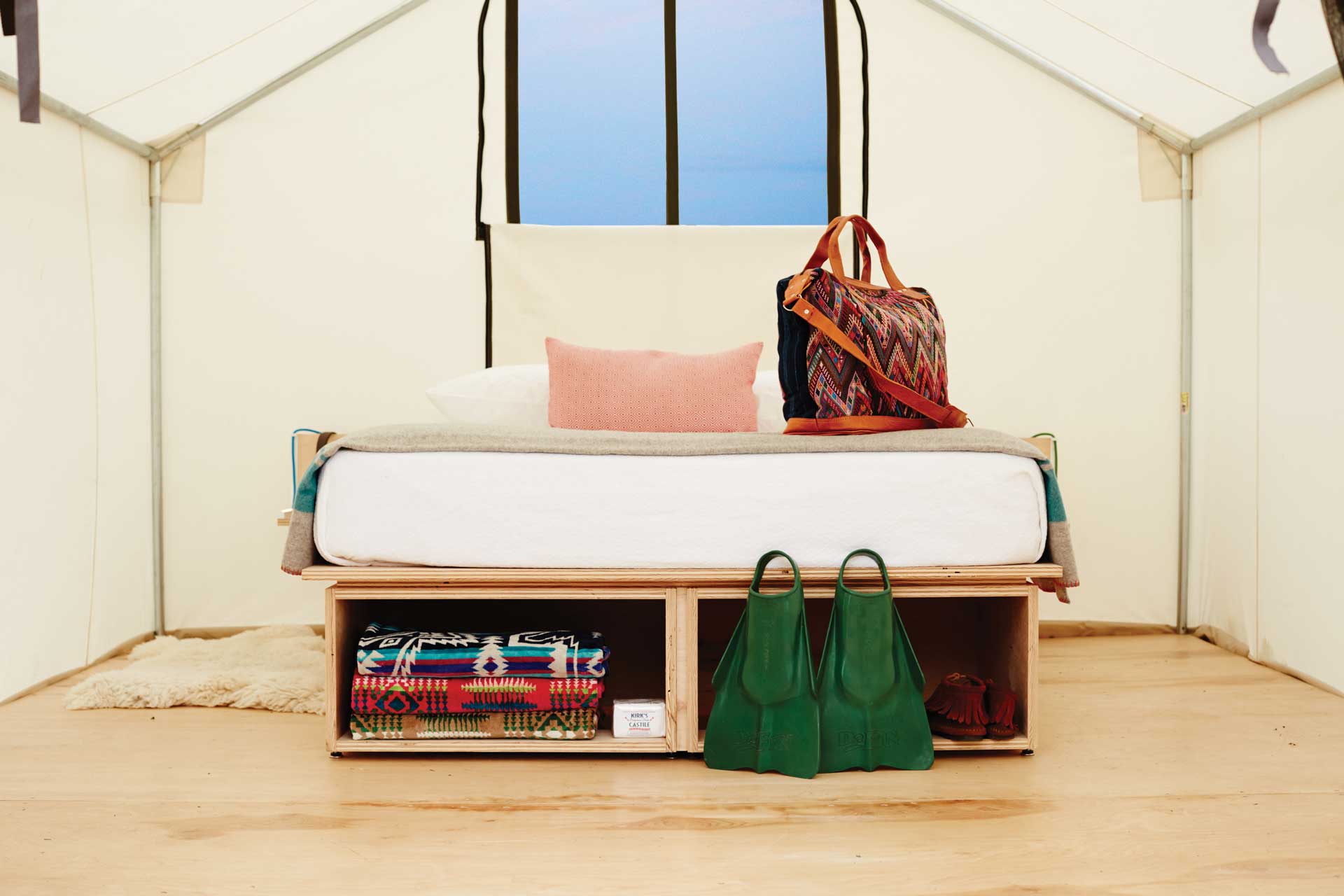 camp rockaway tent interior